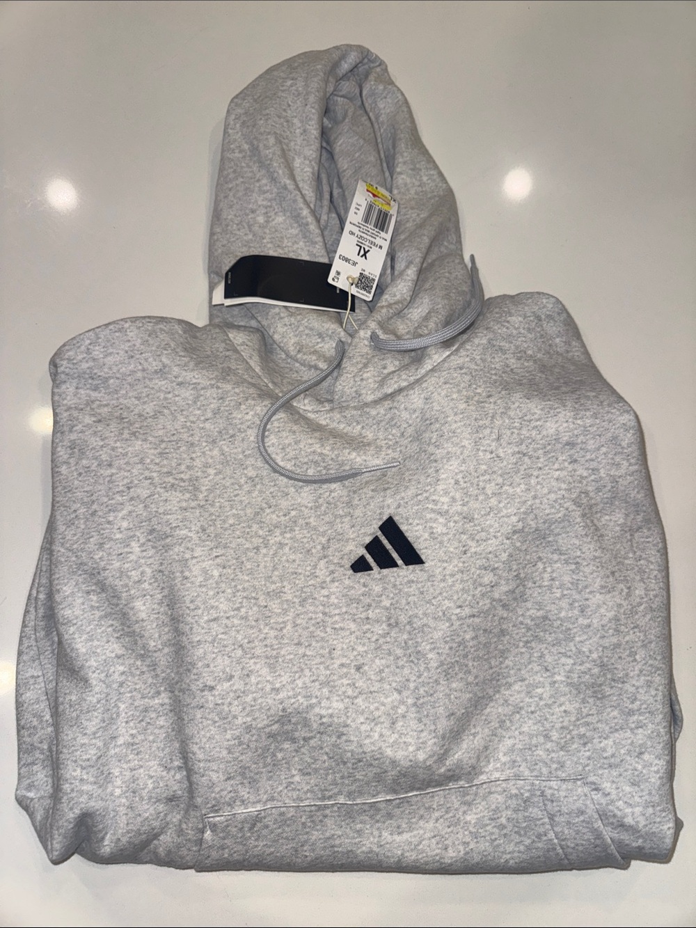 Adidas FEEL COZY HDMen’s Gray Pullover Hoodie size XL NWT